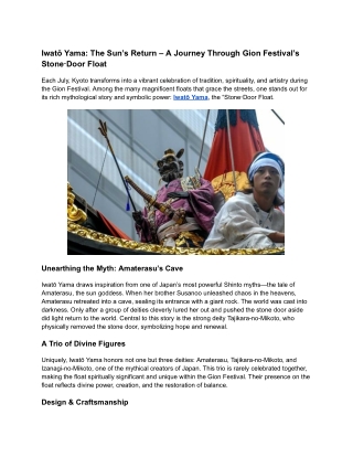 Iwatō Yama_ The Sun’s Return – A Journey Through Gion Festival’s Stone‑Door Float