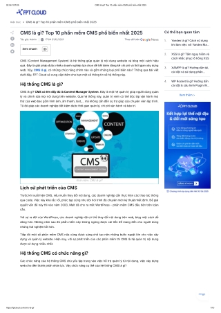 CMS Là Gì? Hệ Thống Quản Trị Nội Dung Giúp Doanh Nghiệp Tiết Kiệm Thời Gian Và C