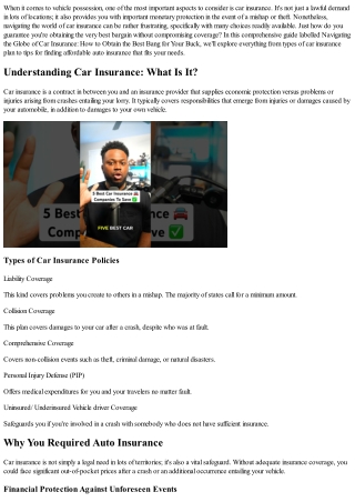 Navigating the World of Car Insurance: Exactly How to Get the most effective Ban