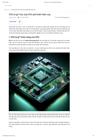 CPU Là Gì? Tìm Hiểu Bộ Não Của Máy Tính Và Cách Chọn CPU Phù Hợp Nhu Cầu