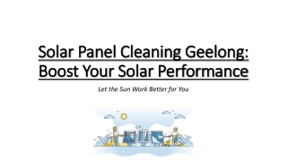 Protect Your Investment with Professional Solar Panel Cleaning Geelong