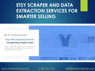 Etsy Scraper and Data Extraction Services for Smarter Selling