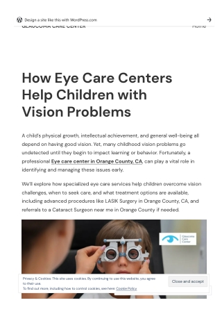 Eye care center in Orange County, CA