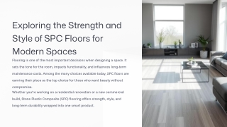 Exploring the Strength and Style of SPC Floors for Modern Spaces_cleaned