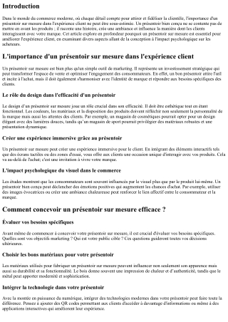 L'importance d'un présentoir sur mesure dans l'expérience client