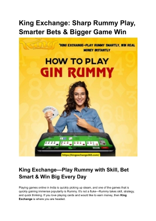 King Exchange_ Sharp Rummy Play, Smarter Bets & Bigger Game Win