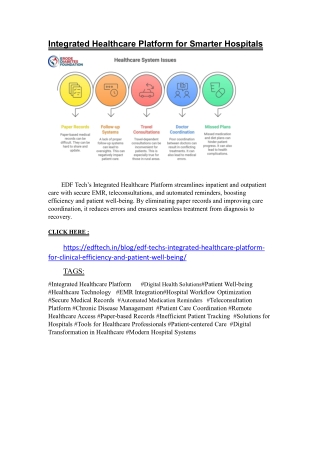 Integrated Healthcare Platform for Smarter Hospita