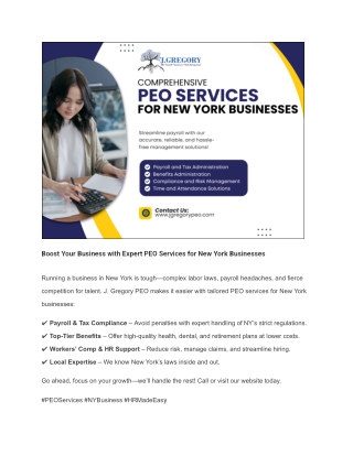 J GREGORY PEO THE BEST PEO SERVICES IN THE USA