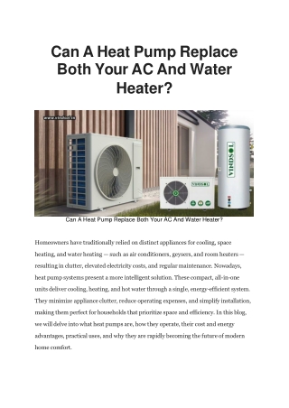 Can A Heat Pump Replace Both Your AC And Water Heater
