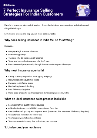 Insurance Selling Strategies