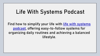 Life With Systems Podcast