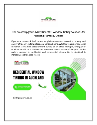 Window Tinting Solutions for Auckland Homes & Offices