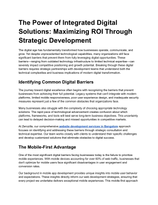 The Power of Integrated Digital Solutions_ Maximizing ROI Through Strategic Development