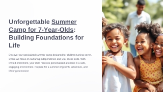 Find the Perfect Summer Camp for 7 Year Olds Near You