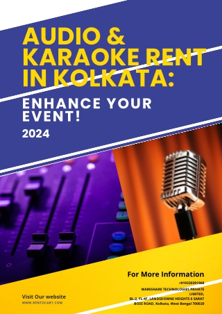 Audio & Karaoke Rent in Kolkata – Affordable & Reliable