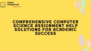 Expert Computer Science Assignment Help for Academic Excellence