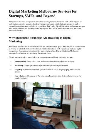 Digital Marketing Melbourne