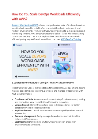 AWS DevOps Course Online Hyderabad | AWS DevOps