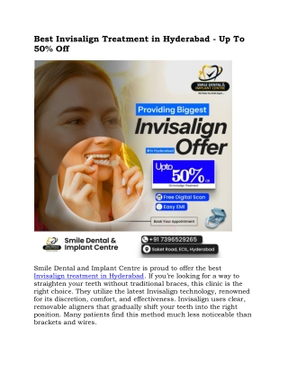 Best Invisalign Treatment in Hyderabad - Up To 50% Off