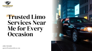 Trusted Limo Services Near Me for Every Occasion