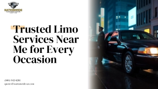 Trusted Limo Services Near Me for Every Occasion