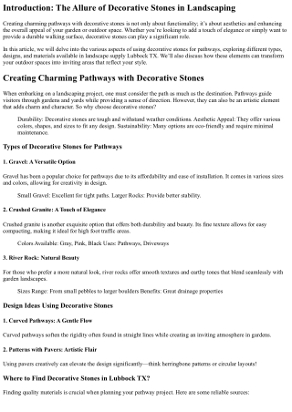 introduction the allure of decorative stones