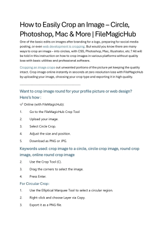 Crop an Image