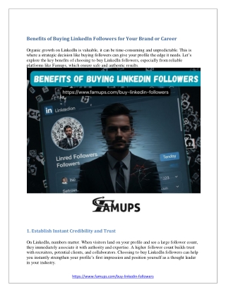 Benefits of Buying LinkedIn Followers for Your Brand or Career