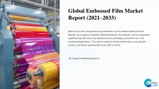 Embossed Film Market Report 2025 and its Size share and Forecast