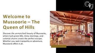 luxury resorts in mussoorie