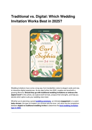 Traditional vs. Digital_ Which Wedding Invitation Works Best in 2025_