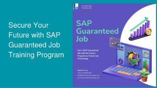 Secure Your Future with SAP Guaranteed Job Training Program