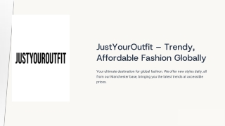 JustYourOutfit – Trendy, Affordable Fashion Globally