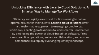 Lacerte Hosting: Secure Cloud Solutions for Tax Professionals