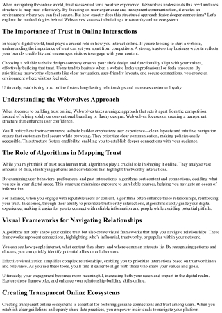when navigating the online world trust