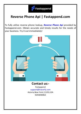 reverse phone api fastappend com