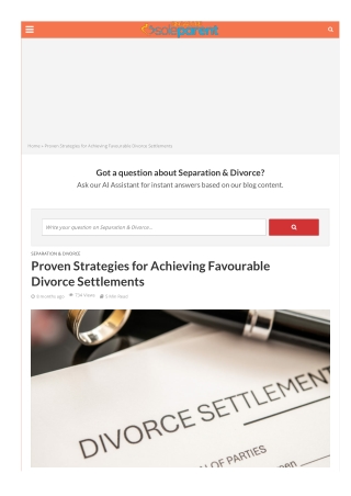 Proven Strategies for Achieving Favourable Divorce Settlements