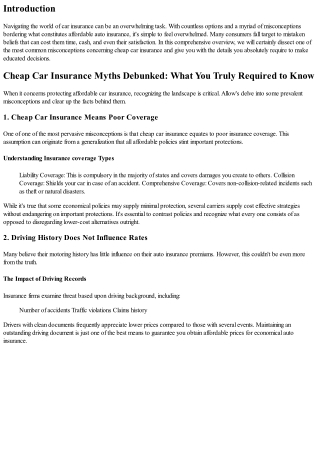 Cheap Car Insurance Misconceptions Unmasked: What You Really Need to Know