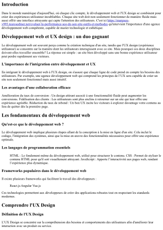 Développement web et UX design : un duo gagnant