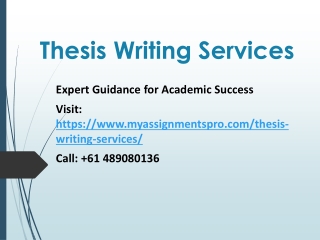 Professional Thesis Writing Services for Academic Excellence