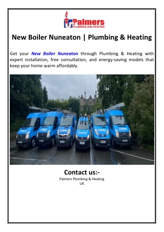 New Boiler Nuneaton | Plumbing & Heating