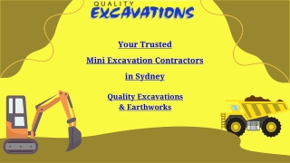 Mini Excavation Contractors in Sydney by Quality Excavation and Earthworks