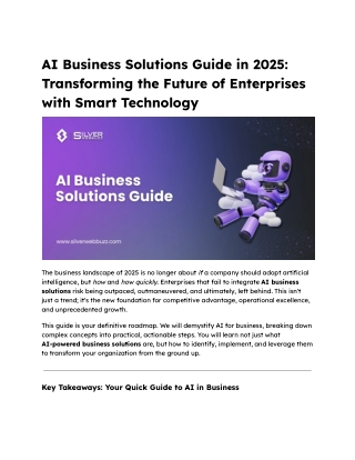 AI Business Solutions Guide in 2025_ Transforming the Future of Enterprises with Smart Technology