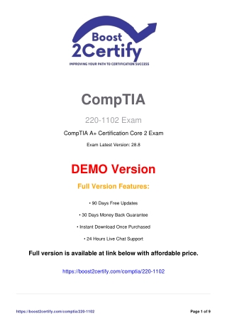 220-1102 Exam Practice Tests for CompTIA | Boost2Certify