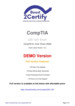 220-1201 Exam Practice Tests for CompTIA | Boost2Certify