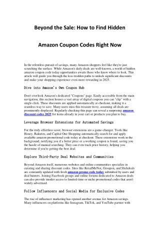 Beyond the Sale How to Find Hidden Amazon Coupon Codes Right Now