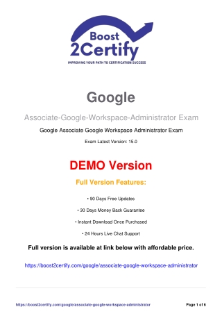 Associate-Google-Workspace-Administrator Exam Practice Tests for Google | Boost2