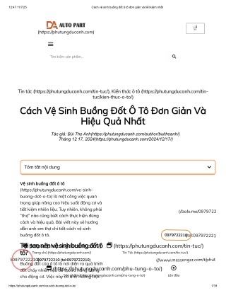 Cách vệ sinh buồng đốt ô tô đơn giản và tiết kiệm nhất