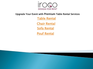 Upgrade Your Event with Premium Table Rental Services