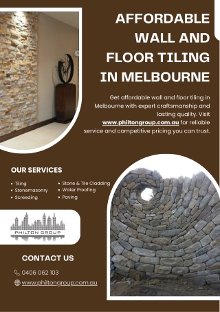 Affordable Wall and Floor Tiling in Melbourne - www.philtongroup.com.au